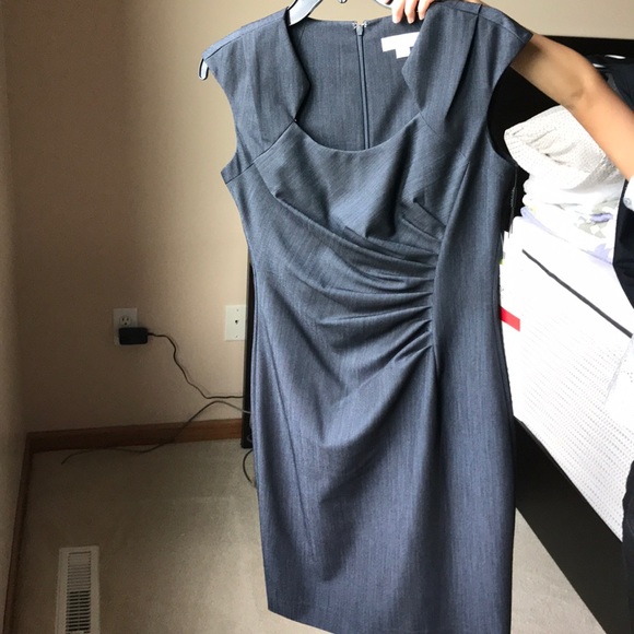 NWT Calvin Klein Cap Sleeve Ruched Dress size 4 - Picture 8 of 8